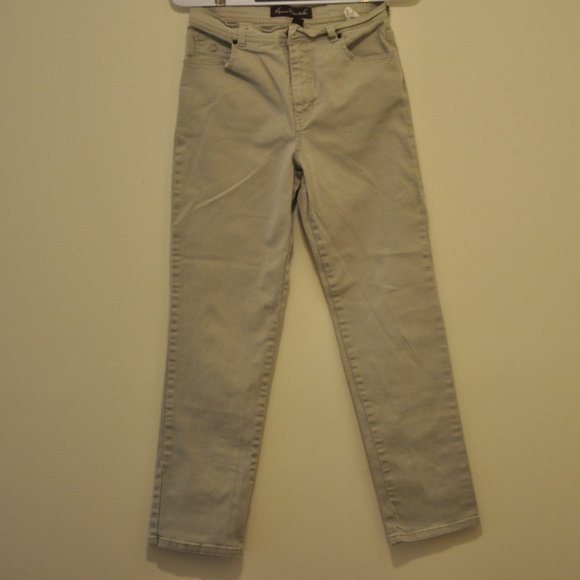 Gloria Vanderbilt High Rise Women's Tan Colored Jeans Size 8 - Picture 1 of 9